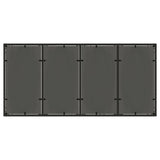 Garden Table With Glass Top 190X90X75 Cm Poly Rattan