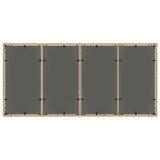 Garden Table with Glass Top Beige 190x90x75 cm Poly Rattan