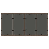 Garden Table with Glass Top Brown 190x90x75 cm Poly Rattan