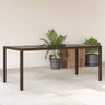 Garden Table With Glass Top 190X90X75 Cm Poly Rattan