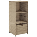 Garden Storage Cabinet 50X55X115 Cm Poly Rattan
