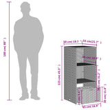 Garden Storage Cabinet 50X55X115 Cm Poly Rattan