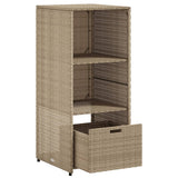 Garden Storage Cabinet 50X55X115 Cm Poly Rattan