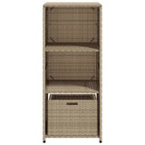Garden Storage Cabinet 50X55X115 Cm Poly Rattan