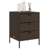 Garden Storage Cabinet Poly Rattan