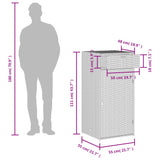 Garden Storage Cabinet Poly Rattan