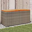 Garden Storage Box Poly Rattan Acacia Wood