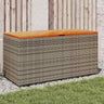 Garden Storage Box Poly Rattan Acacia Wood