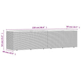 Garden Storage Box Poly Rattan Acacia Wood