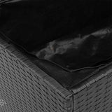 Garden Storage Box Poly Rattan Acacia Wood