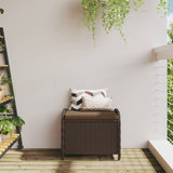Garden Stool With Cushion 58X46X46 Cm Poly Rattan