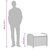 Garden Stool With Cushion 58X46X46 Cm Poly Rattan