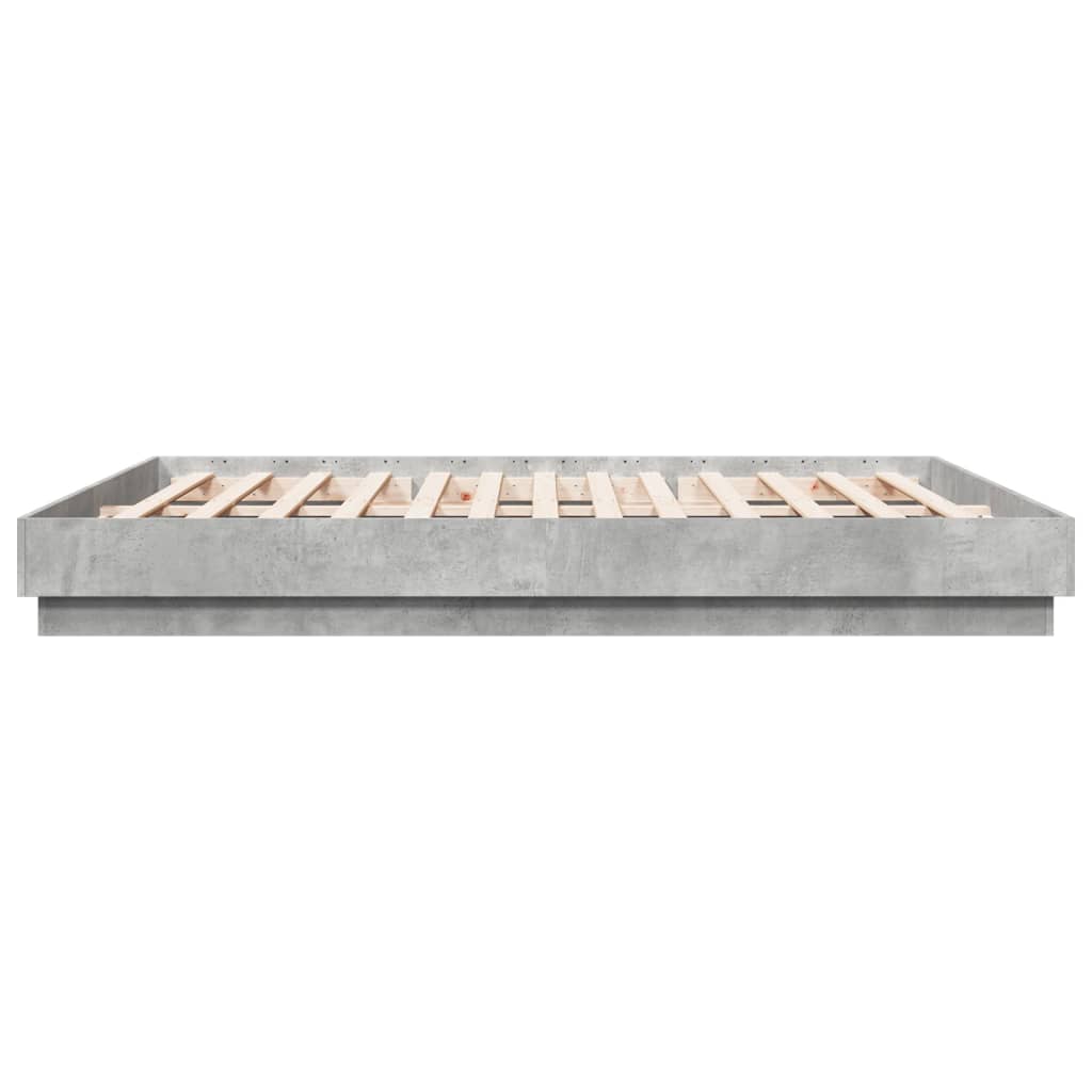 Bed Frame without Mattress Concrete Grey 200x200 cm