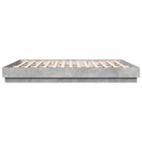 Bed Frame without Mattress Concrete Grey 200x200 cm