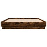 Bed Frame without Mattress Smoked Oak 160x200 cm