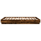 Bed Frame without Mattress Smoked Oak 160x200 cm