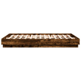 Bed Frame without Mattress Smoked Oak 150x200 cm King Size