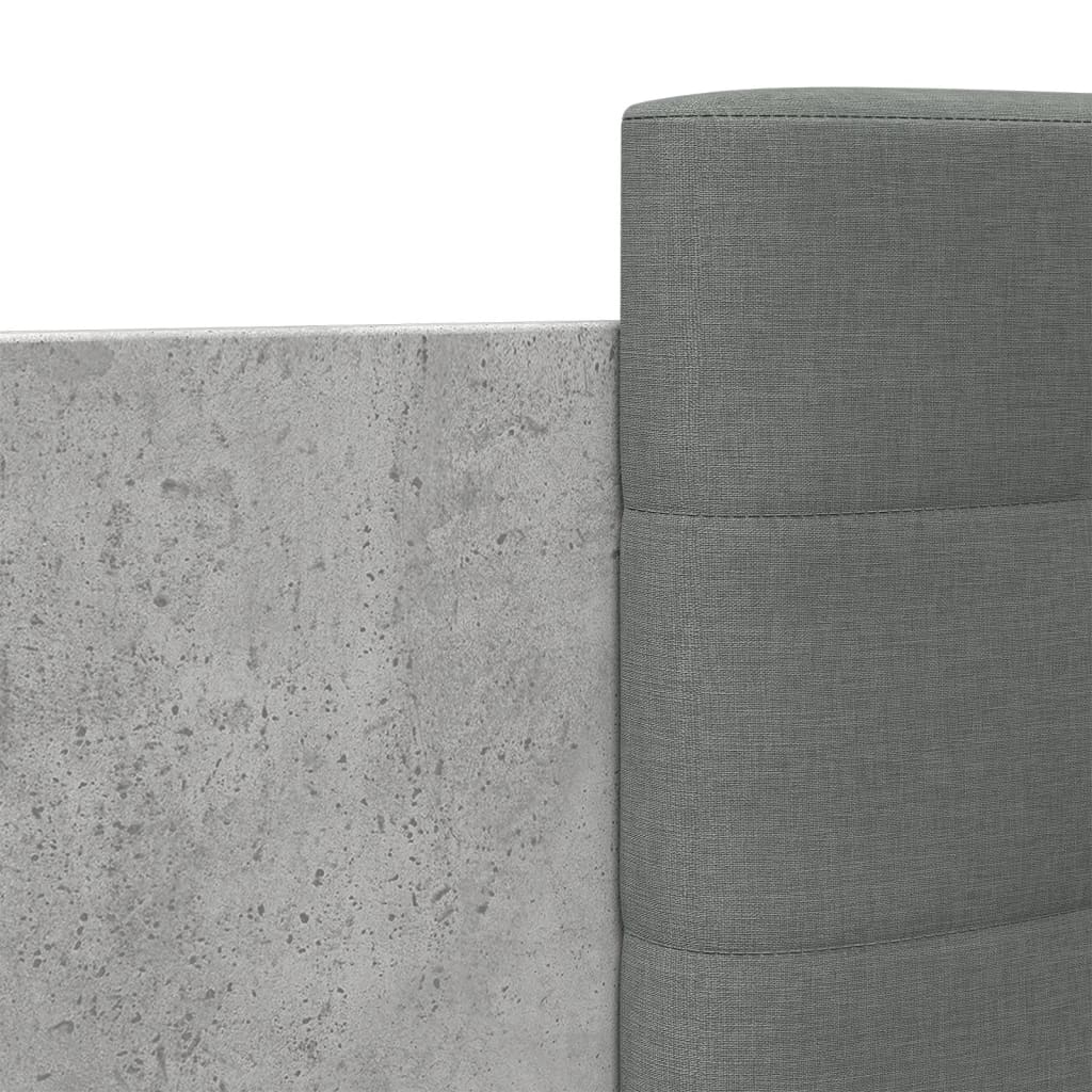 Bed Frame without Mattress Concrete Grey 120x190 cm Small Double