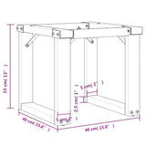 Coffee Table Legs O-Frame 40X40X33 Cm Steel