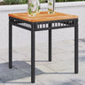 Garden Table 38X38X42 Cm Poly Rattan Acacia Wood