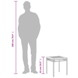 Garden Table 38X38X42 Cm Poly Rattan Acacia Wood