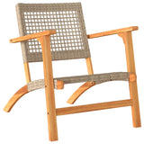 3 Piece Bistro Set Poly Rattan And Solid Wood Acacia