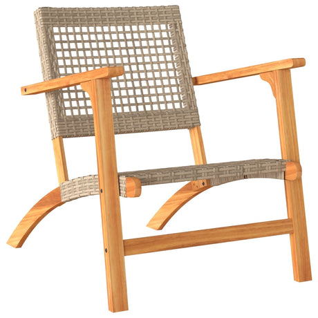 3 Piece Bistro Set Poly Rattan And Solid Wood Acacia