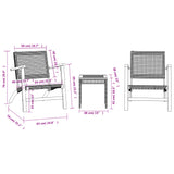 3 Piece Bistro Set Poly Rattan And Solid Wood Acacia