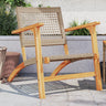 3 Piece Bistro Set Poly Rattan And Solid Wood Acacia