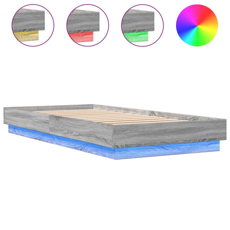 Bed Frame Without Mattress With Led Lights