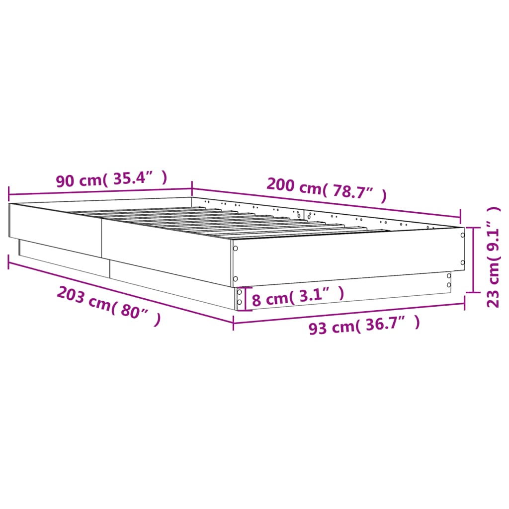 Bed Frame Without Mattress Engineered Wood