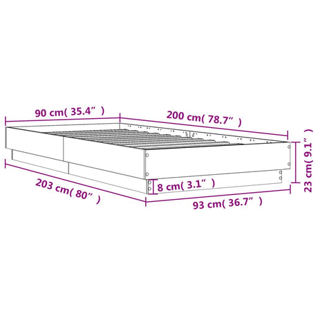Bed Frame Without Mattress Engineered Wood
