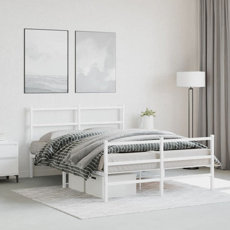 Metal Bed Frame Without Mattress 140X200Cm