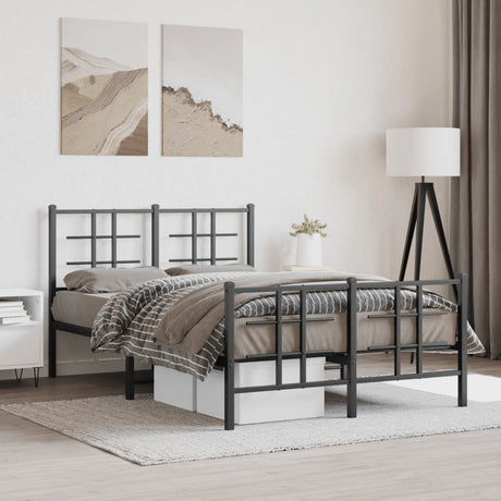 Metal Bed Frame Without Mattress 75X190Cm