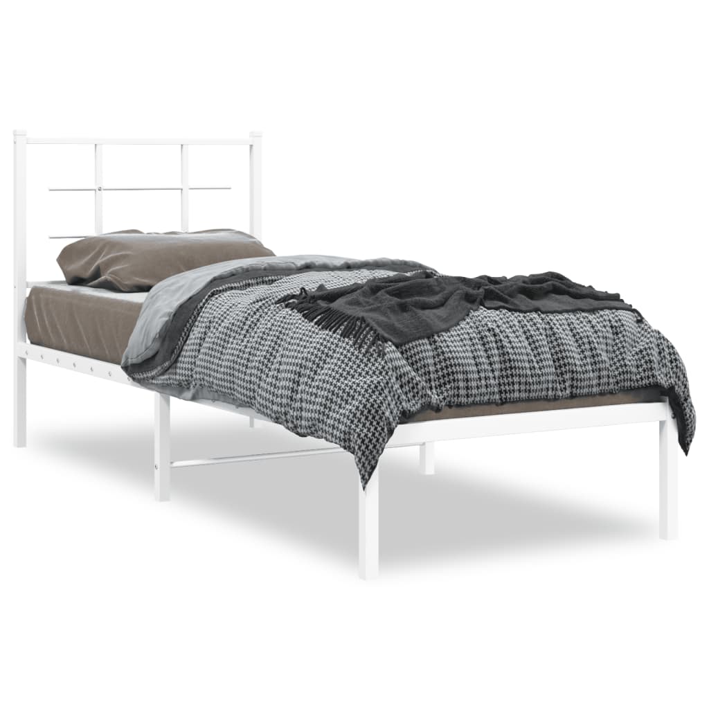 Metal Bed Frame Without Mattress 75X190Cm