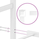 Metal Bed Frame without Mattress with Footboard White 120x190cm