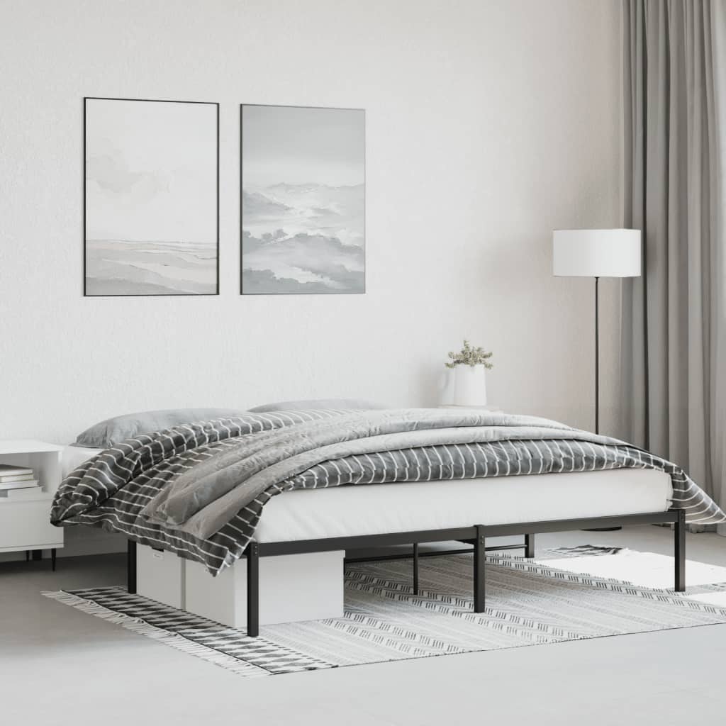 Metal Bed Frame Without Mattress 140X200Cm