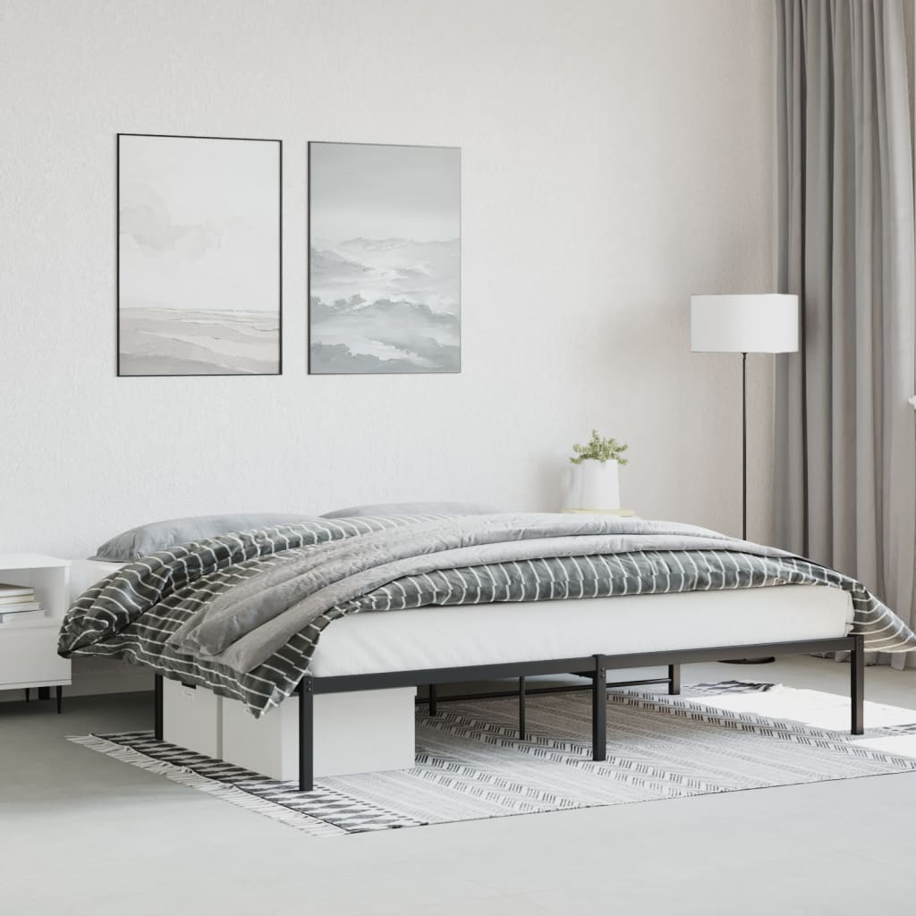 Metal Bed Frame Without Mattress 140X200Cm
