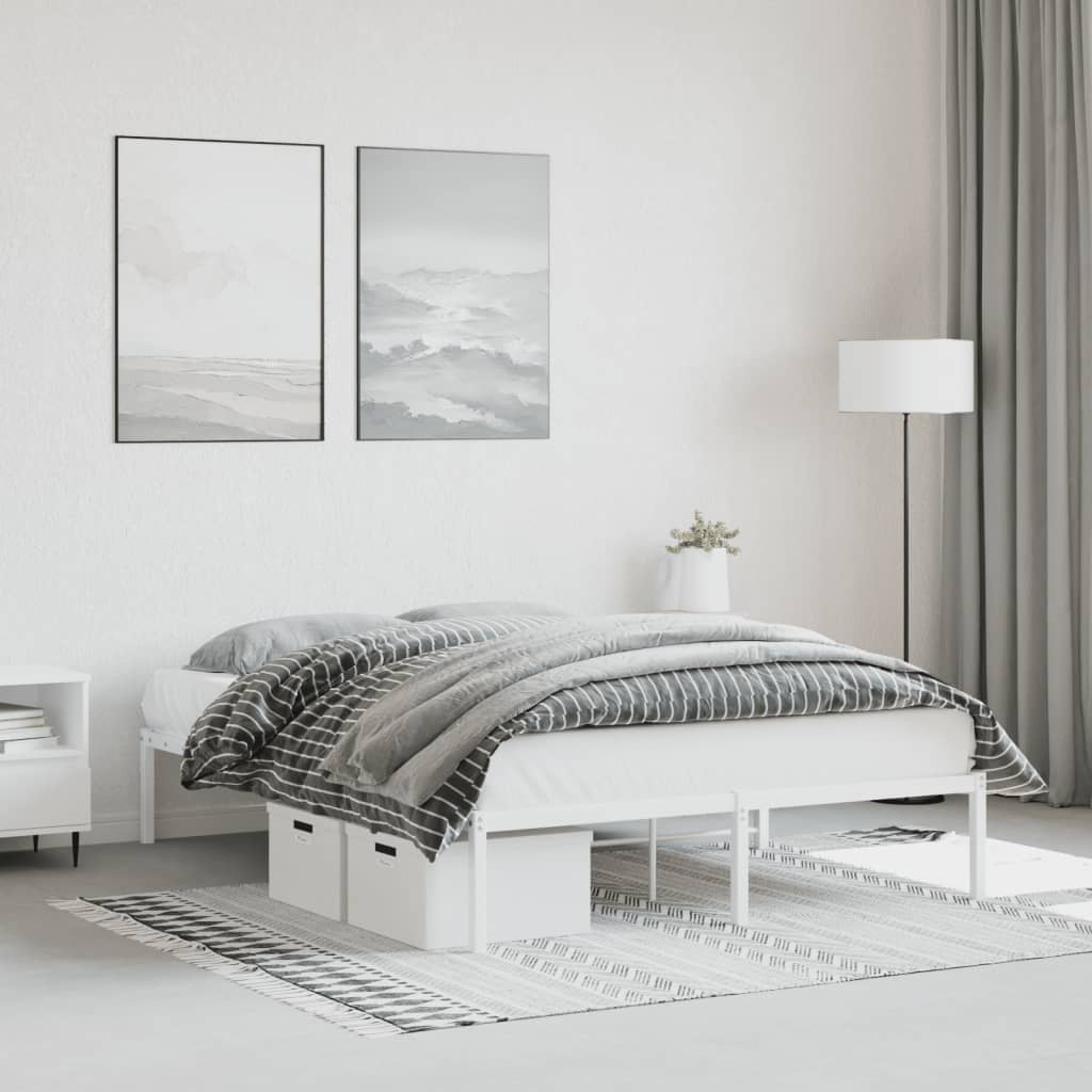 Metal Bed Frame Without Mattress 140X200Cm