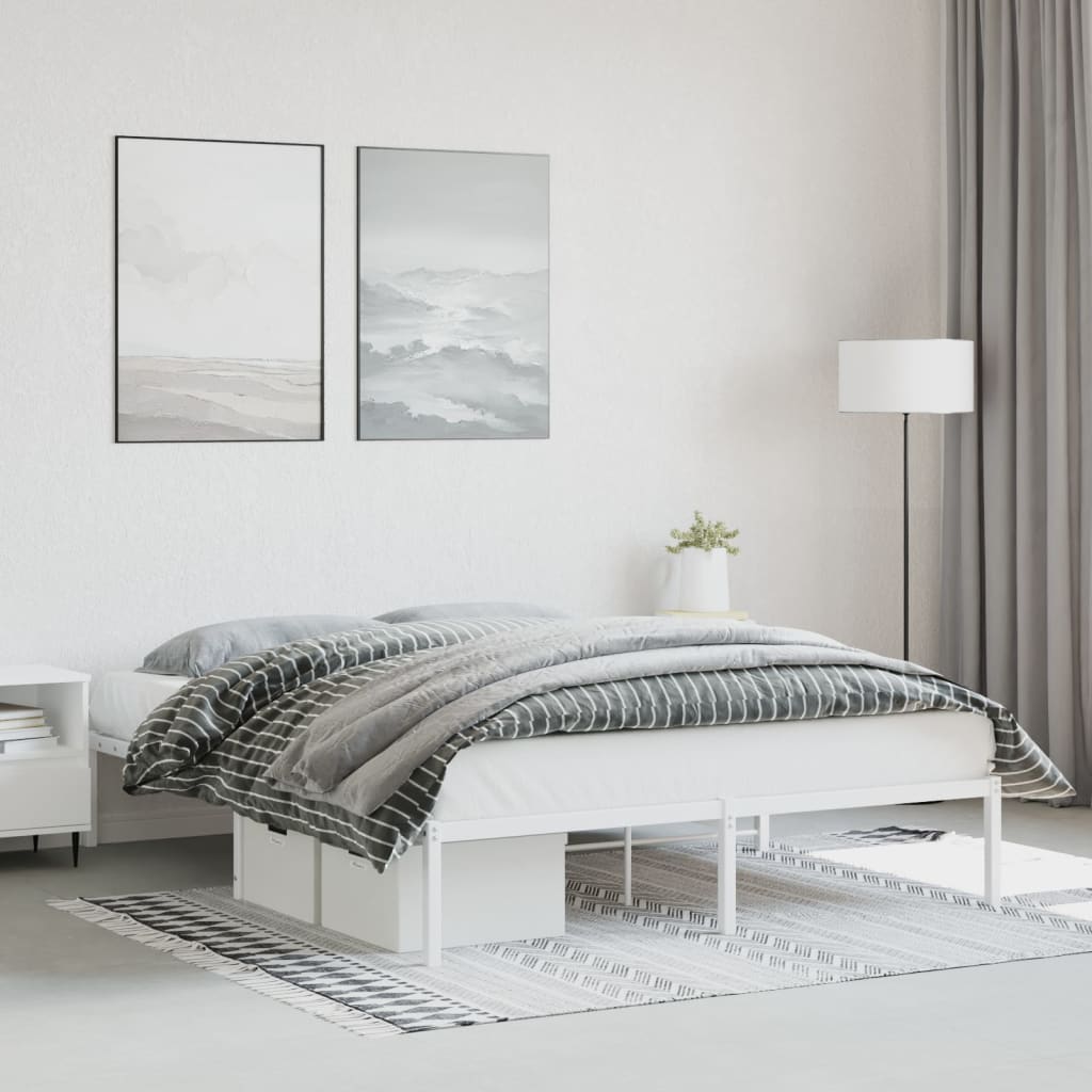 Metal Bed Frame Without Mattress 140X200Cm