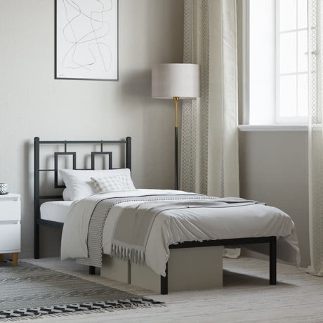 Metal Bed Frame Without Mattress 75X190Cm