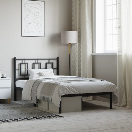 Metal Bed Frame Without Mattress 75X190Cm