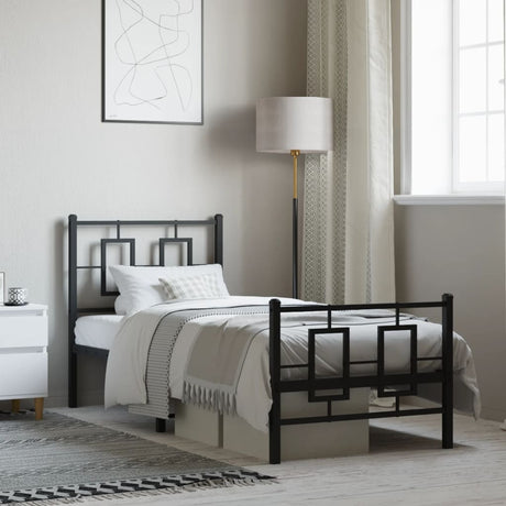 Metal Bed Frame Without Mattress 75X190Cm
