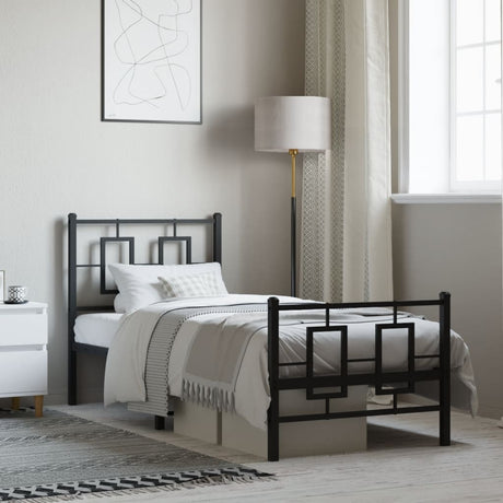 Metal Bed Frame Without Mattress 75X190Cm