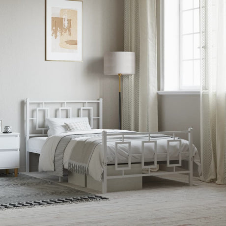 Metal Bed Frame Without Mattress 75X190Cm