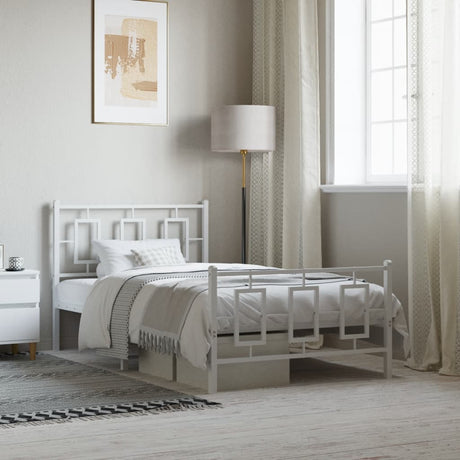 Metal Bed Frame Without Mattress 75X190Cm