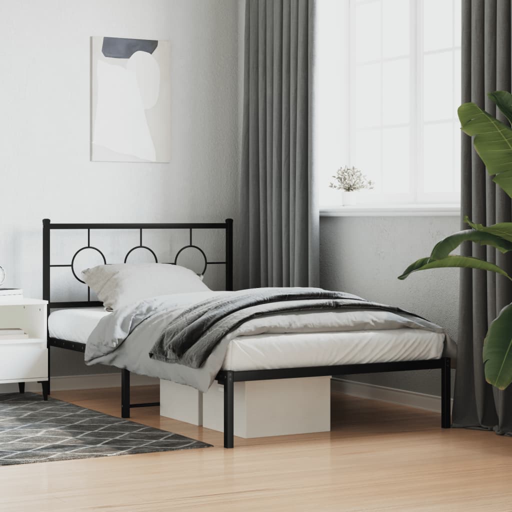 Metal Bed Frame Without Mattress 80X200Cm