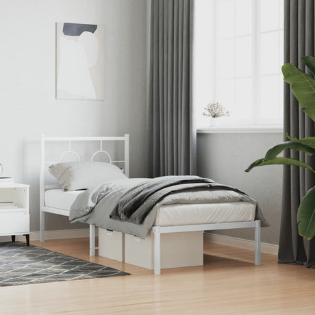 Metal Bed Frame Without Mattress 80X200Cm