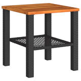 3 Piece Bistro Set With Cushions Poly Rattan Acacia Wood