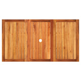 Garden Table Black 140x80x75 cm Poly Rattan Acacia Wood